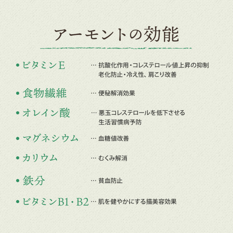 アーモンド効能